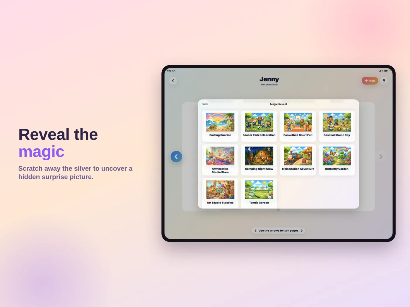 Kid Canvas magic reveal library