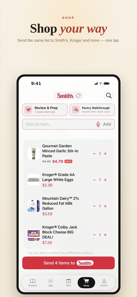 Smith's cart handoff preview